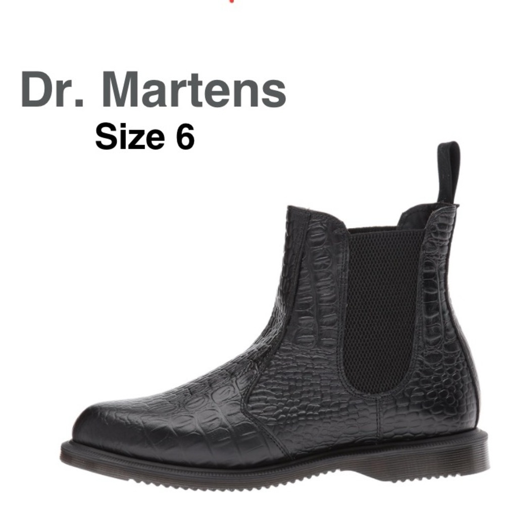 Dr. Martens women’s  Flora Croc Chelsea Boot Size 6 black ⭐️⭐️⭐️